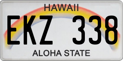 HI license plate EKZ338