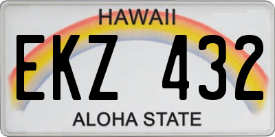 HI license plate EKZ432