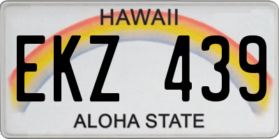 HI license plate EKZ439