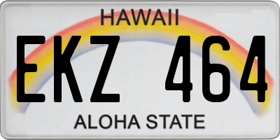 HI license plate EKZ464