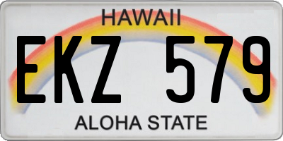 HI license plate EKZ579