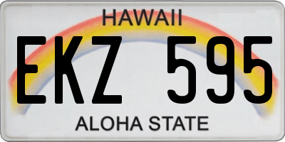 HI license plate EKZ595