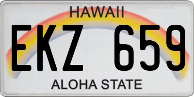 HI license plate EKZ659
