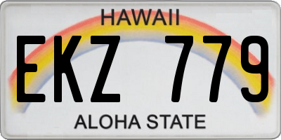 HI license plate EKZ779
