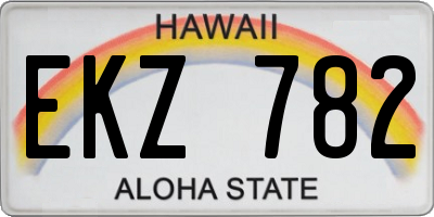 HI license plate EKZ782