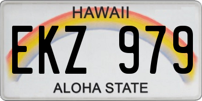 HI license plate EKZ979
