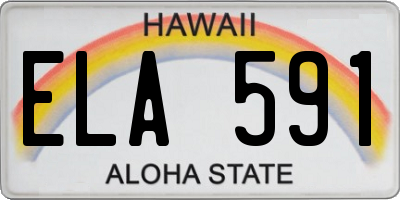 HI license plate ELA591