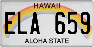 HI license plate ELA659