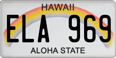 HI license plate ELA969