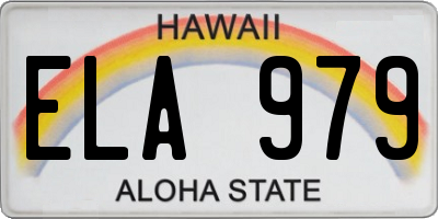 HI license plate ELA979