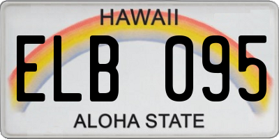 HI license plate ELB095