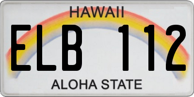 HI license plate ELB112