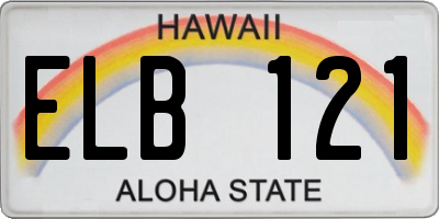 HI license plate ELB121