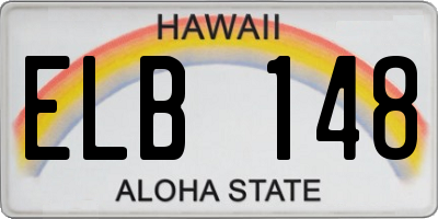 HI license plate ELB148