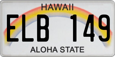 HI license plate ELB149