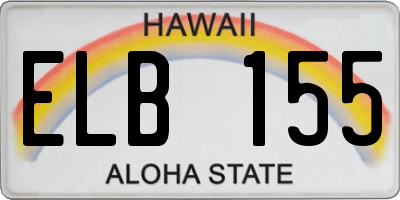HI license plate ELB155