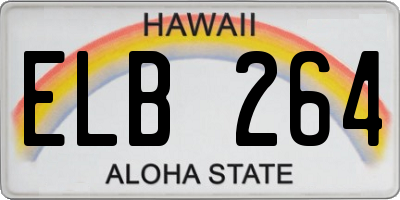 HI license plate ELB264