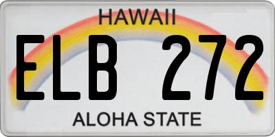 HI license plate ELB272