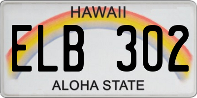 HI license plate ELB302