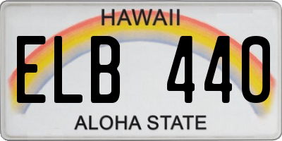 HI license plate ELB440