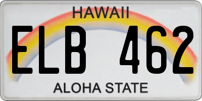 HI license plate ELB462
