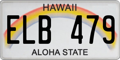 HI license plate ELB479