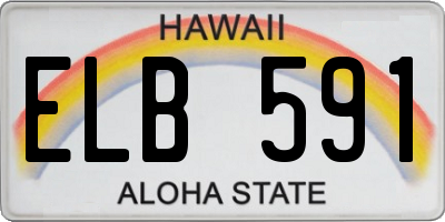 HI license plate ELB591