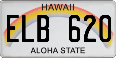 HI license plate ELB620