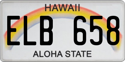 HI license plate ELB658
