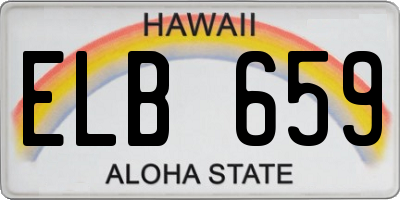 HI license plate ELB659