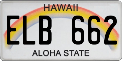 HI license plate ELB662