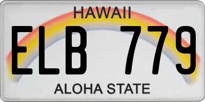 HI license plate ELB779
