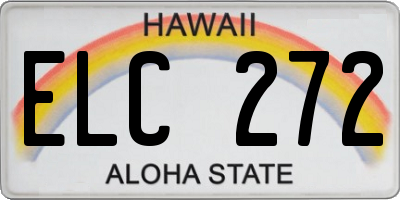 HI license plate ELC272