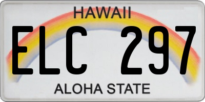 HI license plate ELC297