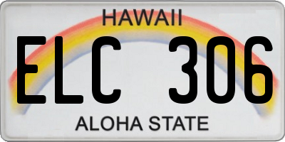 HI license plate ELC306