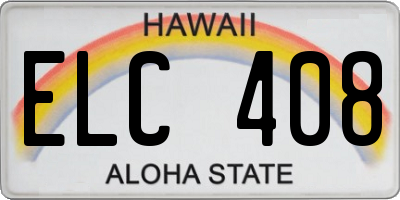 HI license plate ELC408