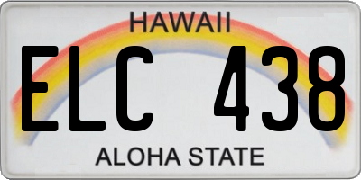 HI license plate ELC438