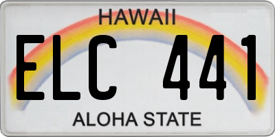 HI license plate ELC441