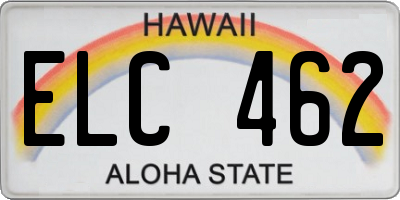 HI license plate ELC462