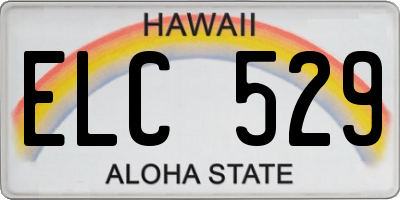HI license plate ELC529