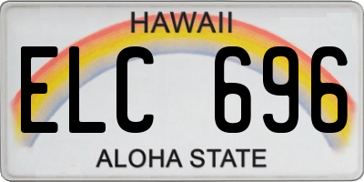 HI license plate ELC696