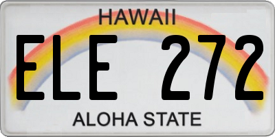 HI license plate ELE272