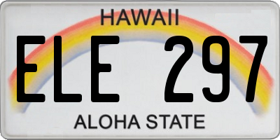 HI license plate ELE297