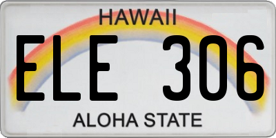 HI license plate ELE306