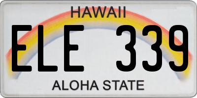 HI license plate ELE339