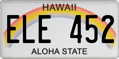 HI license plate ELE452