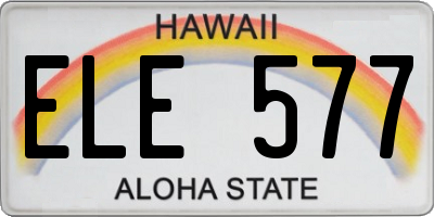 HI license plate ELE577