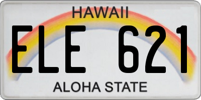 HI license plate ELE621