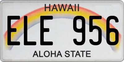 HI license plate ELE956