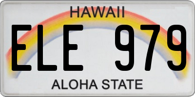 HI license plate ELE979